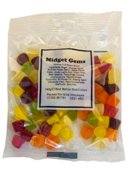 Bumper Bags Midget Gems 140g