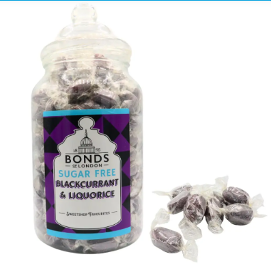 Bonds Sugar Free Blackcurrant & Liquorice per100g