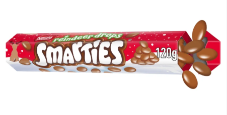 Smarties Reindeer Drops Tube 120g
