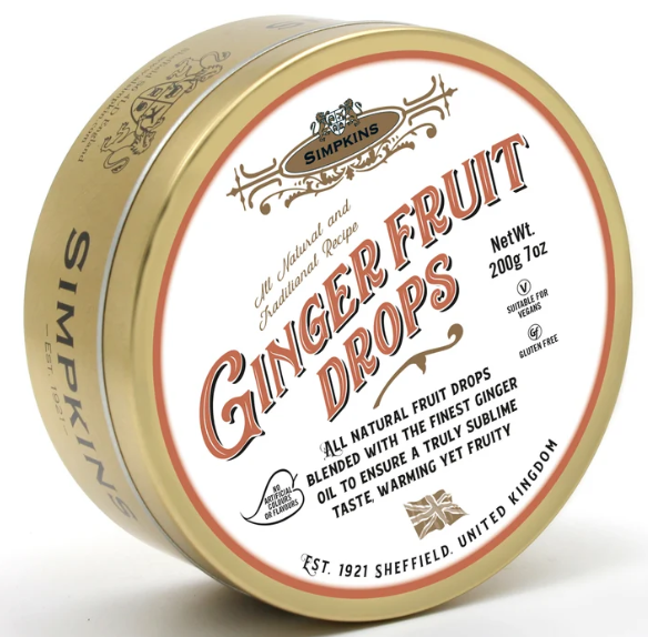 Simpkins Ginger Fruit Drops - 200g