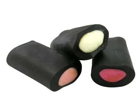 Liquorice Cream Rock Per 100g