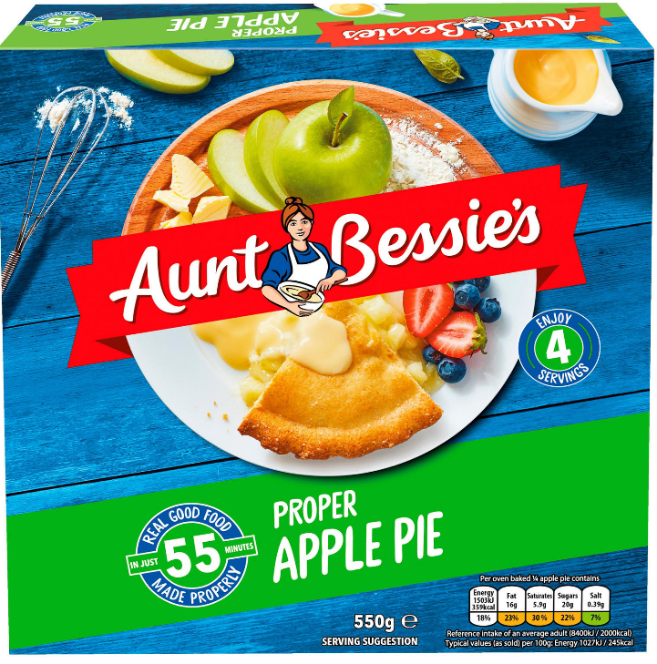 Aunt Bessie's Bramley Apple Pie 550g FROZEN