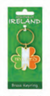 Shamrock Shape Tricolour Keyring