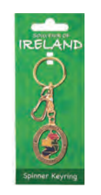 Souvenirs of Ireland Map Spinner Keyring