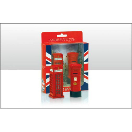Telephone and Post Box Die Cast Set