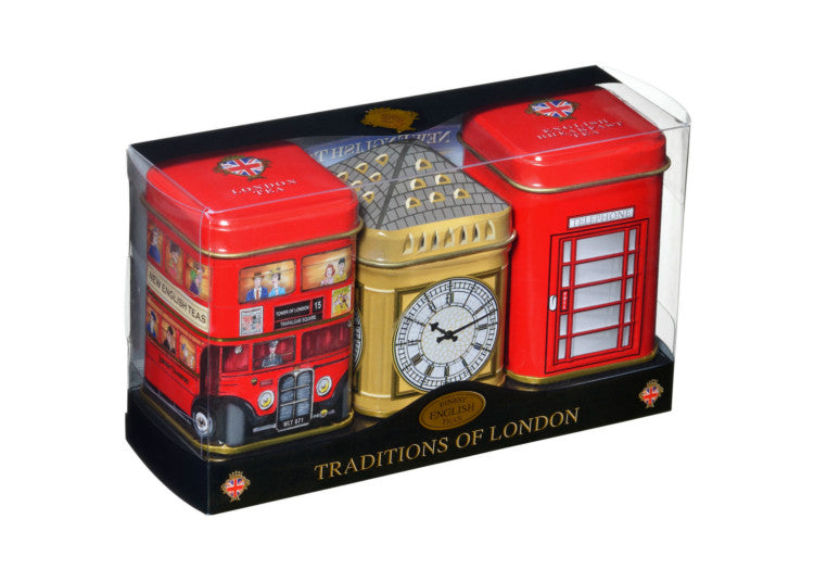 TRADITIONS OF LONDON TRIPLE TINS – 65g LOOSE TEA