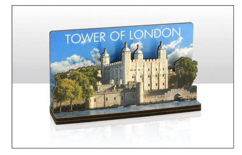 Tower of London Photo Layered Wood Magnet