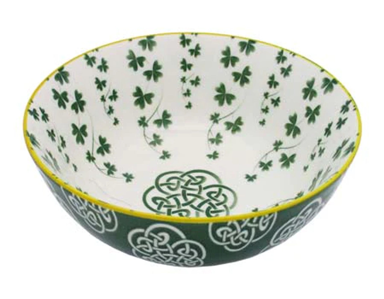 Trellis Shamrock Sprig Ceramic Bowl