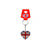 Union Jack Glitter Heart Keyring