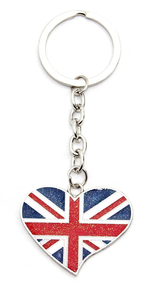 Union Jack Heart (2 Sides) Keyring