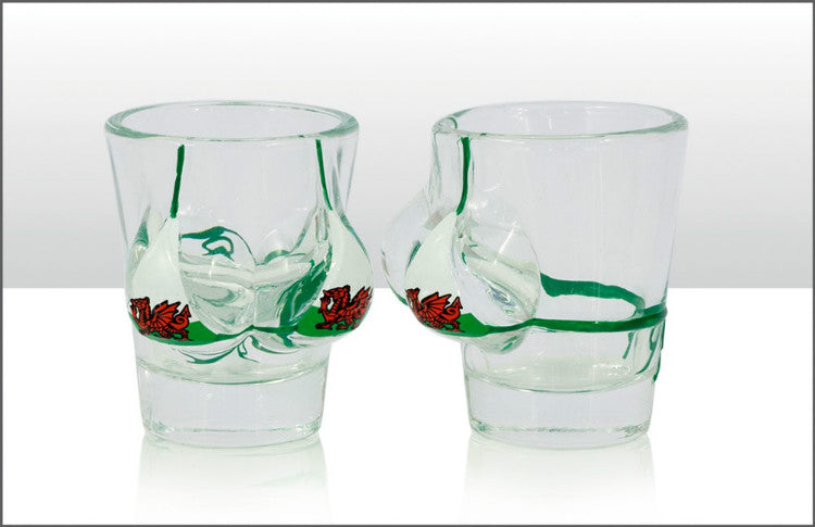 Welsh flag Boobies SHOT GLASS