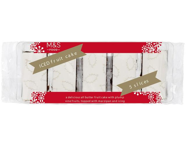 M&S Iced Fruit Cake Slices x5
