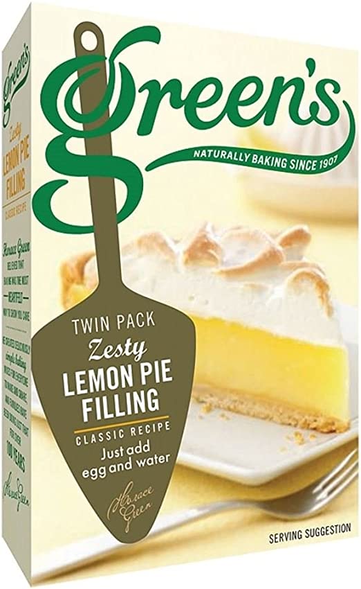 Greens Lemon Pie Filling 140g low date September 2023
