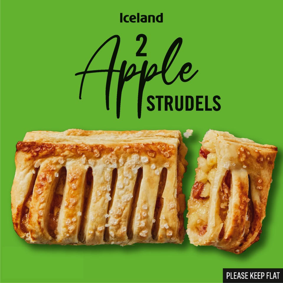 Iceland 2 Apple Strudels 600g FROZEN