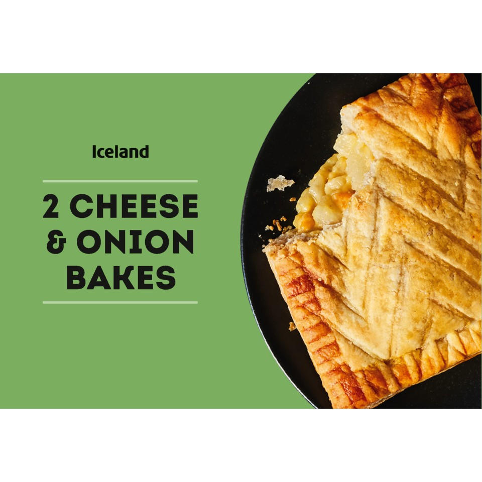 Iceland 2 Cheese & Onion Bakes 280g FROZEN