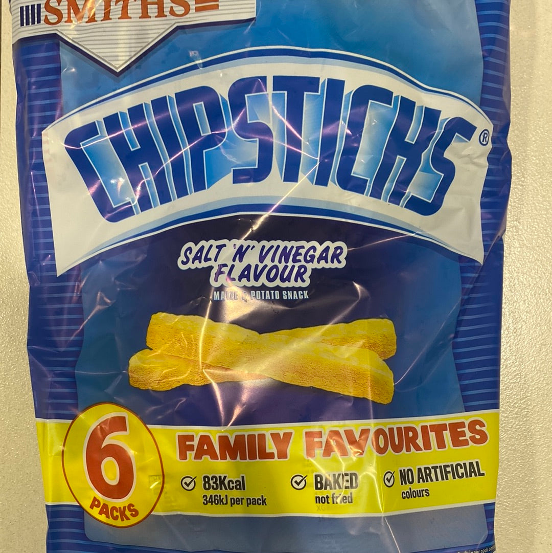 Salt & Vinegar Chipsticks 6 Pack