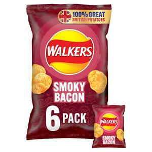 Walkers Smoky Bacon Crisps 6 PACK