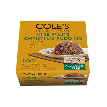 Coles Vine Fruits Christmas Pudding 112g Alcohol Free