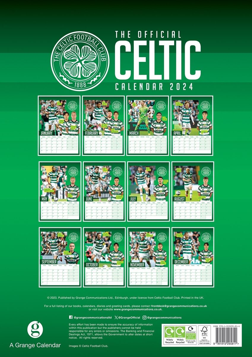 Celtic 2024 Calendar