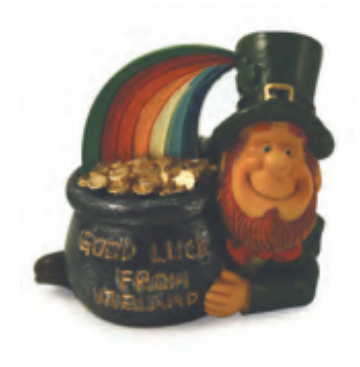 Lucky wee Folk Leprechaun with Rainbow