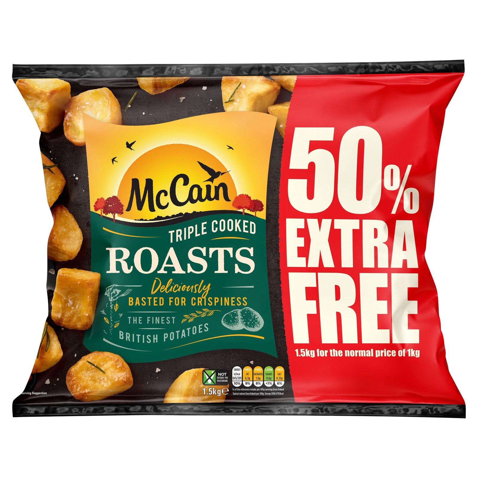 Mccain Triple Cooked Roasts 1.0kg