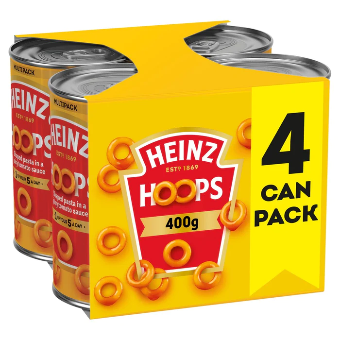 HEINZ SPAGHETTI HOOPS 4 Pack