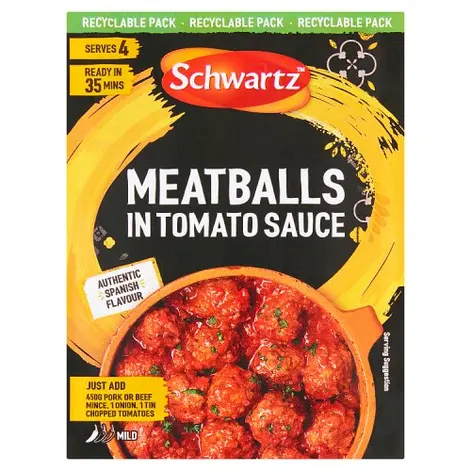 Schwartz Meatballs In Tomato Sauce Sachet 30g
