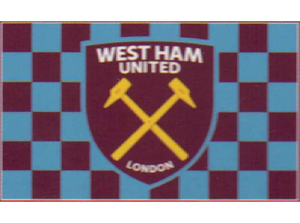 West Ham Chequered CREST FLAG 5x3