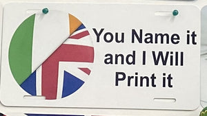 British Flag Design- CUSTOM LICENSE PLATES