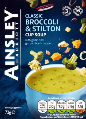 Ainsley Harriott Cupa Soup Broccoli & Stilton  72g