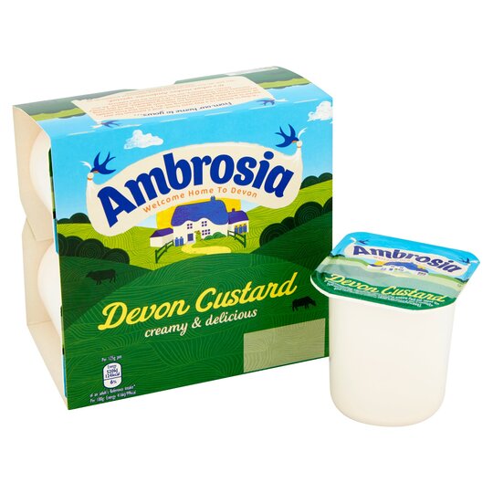 Ambrosia Ready To Eat Devon Custard 4 X 125g