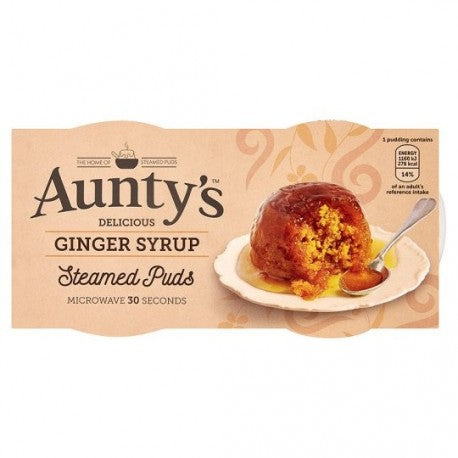Auntys Ginger Syrup Puddings 2 Pack