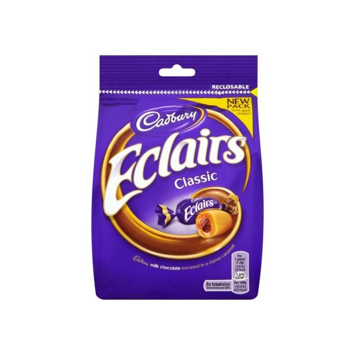 CADBURY CHOCOLATE ECLAIRS POUCH 110g