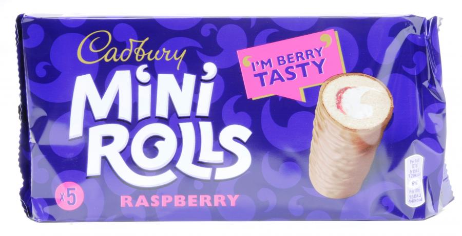 Cadburys Raspberry Mini Rolls 5 Pack