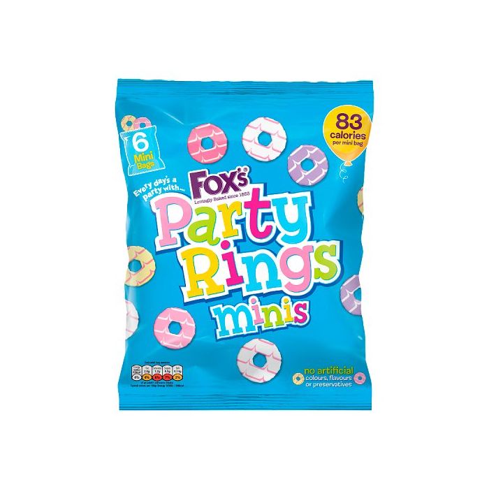 FOX'S MINI PARTY RINGS 6 PACK