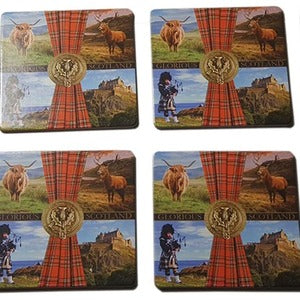 Glorious Scotland Set of 8 Drink Coasters
