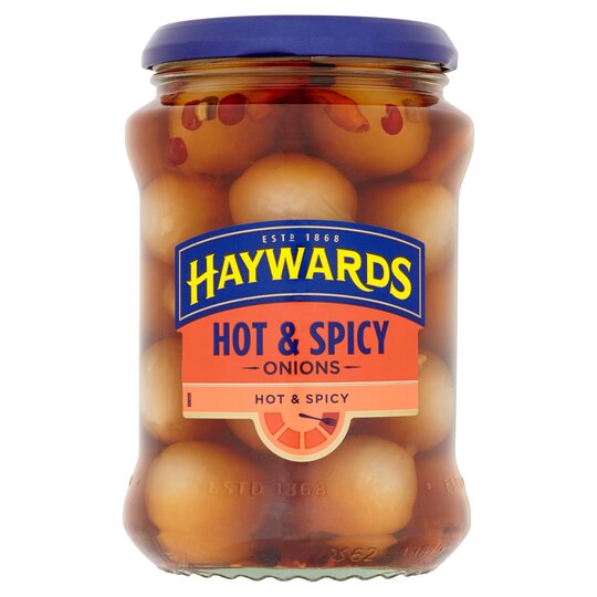 HAYWARDS HOT & SPICY SILVERSKIN ONIONS 400g