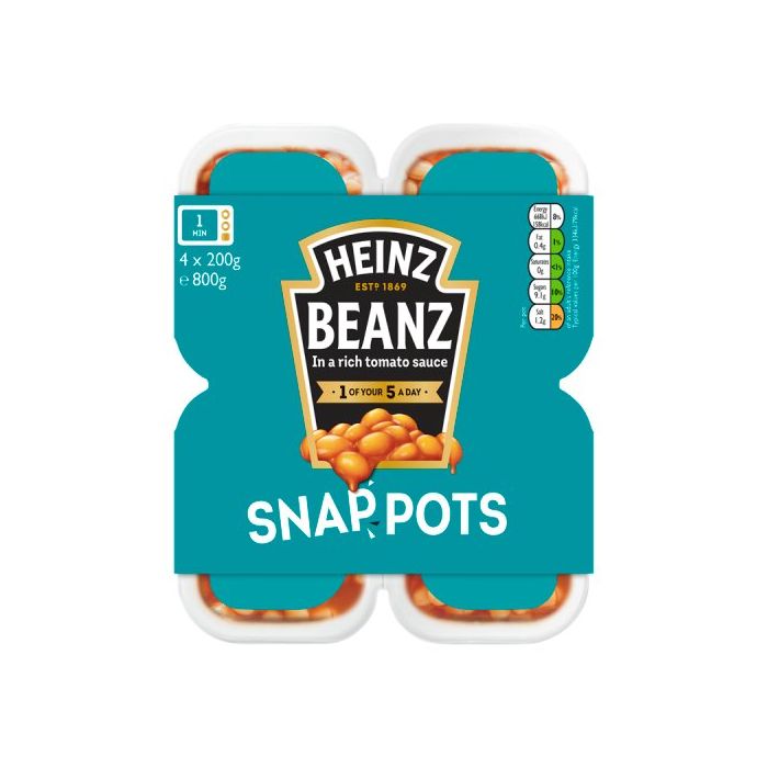 HEINZ BEANZ SNAP POTS 4x200g