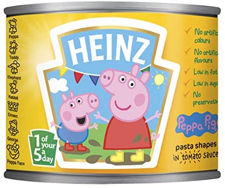 Heinz Shaped Pasta Peppa Pig 205g low date
