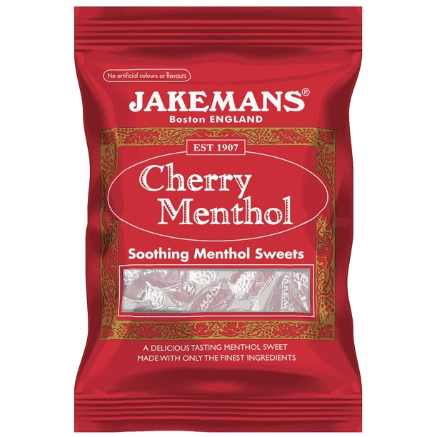Jakemans Cherry Menthol Bags 100g
