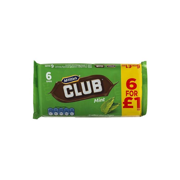 MCVITIE'S CLUB MINT 6 PACK