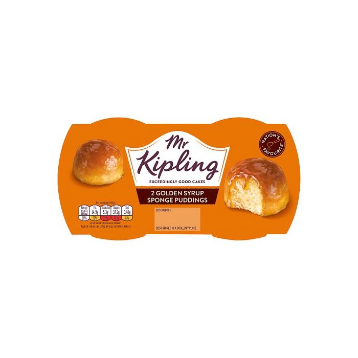MR. KIPLING GOLDEN SYRUP SPONGE PUDDINGS 2 Pack