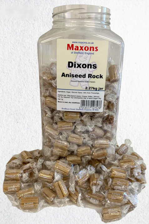 Maxons Aniseed Rock jar per 100g