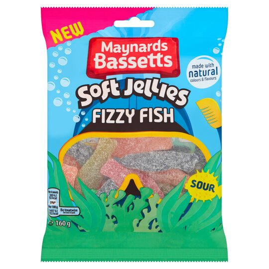 Maynard Bassetts Fizzy Fish Sweets 160g