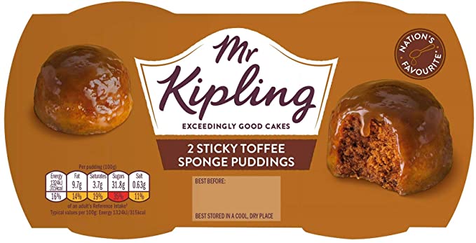 Mr Kipling Sticky Toffee Sponge Puddings