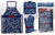 Oxford Text Oven Mitt Pot Holder & Apron Set