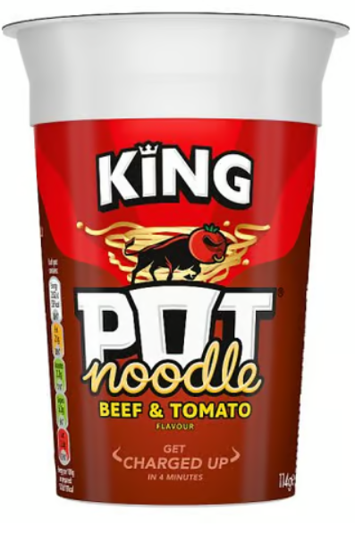 POT NOODLE BEEF & TOMATO KING POT114g