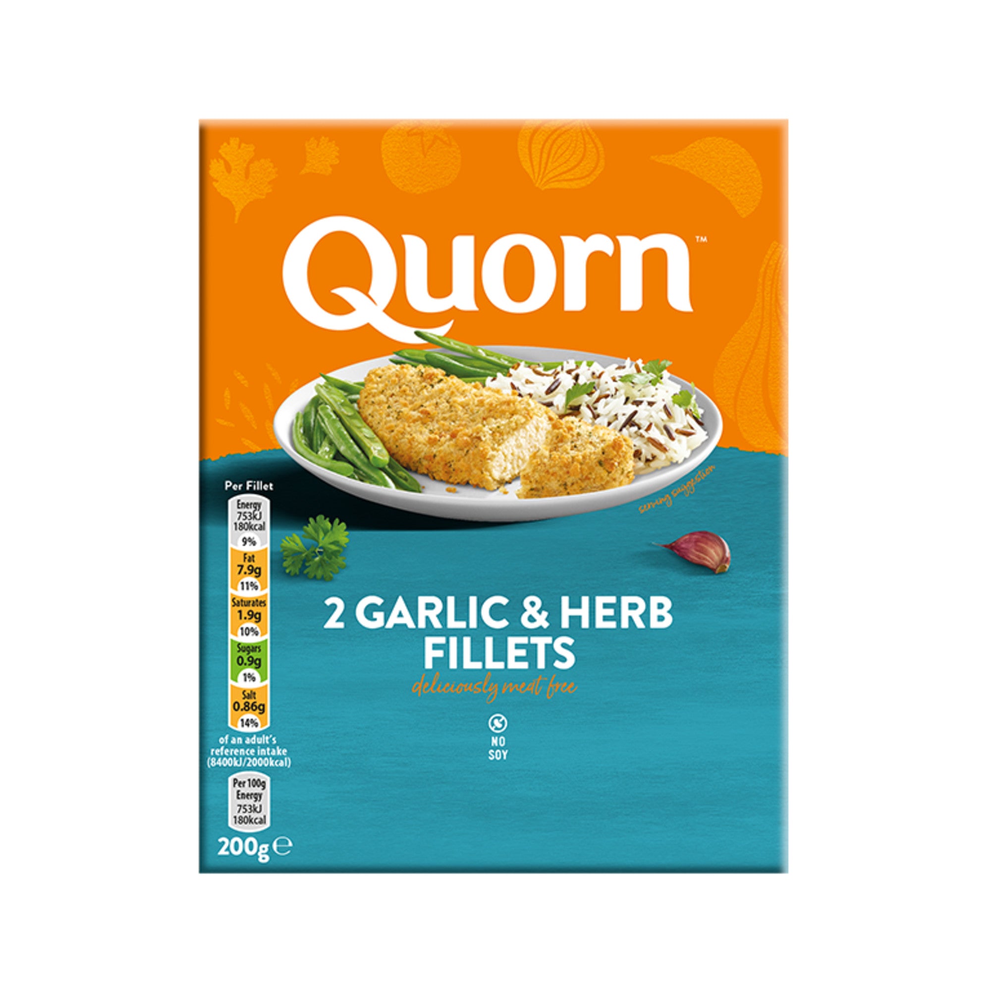 Quorn 2 Garlic & Herb Fillets 200g