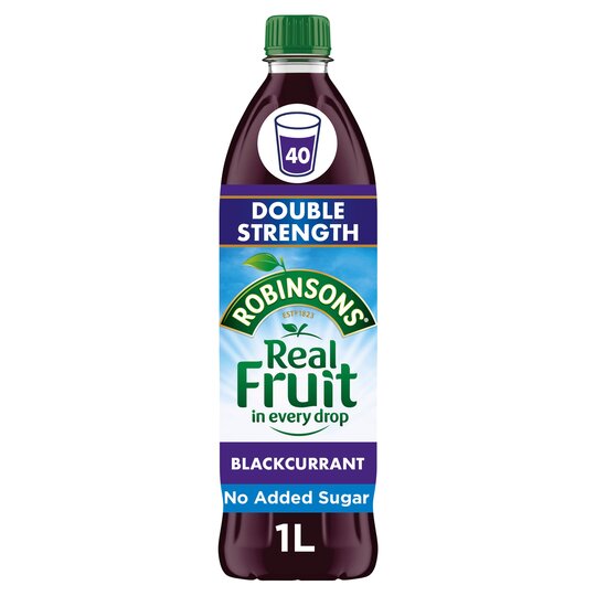 Robinson Double Concentrate Blackcurrant No Added Sugar Squash 1L