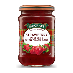 Mackays Strawberry Preserve With Champagne 340g